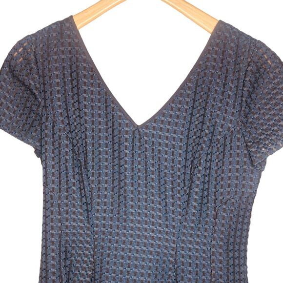 MAEVE x Antropologie | Textured Cap-Sleeve Fit-&-Flare Midi Dress Size 10 | EUC - Picture 4 of 13